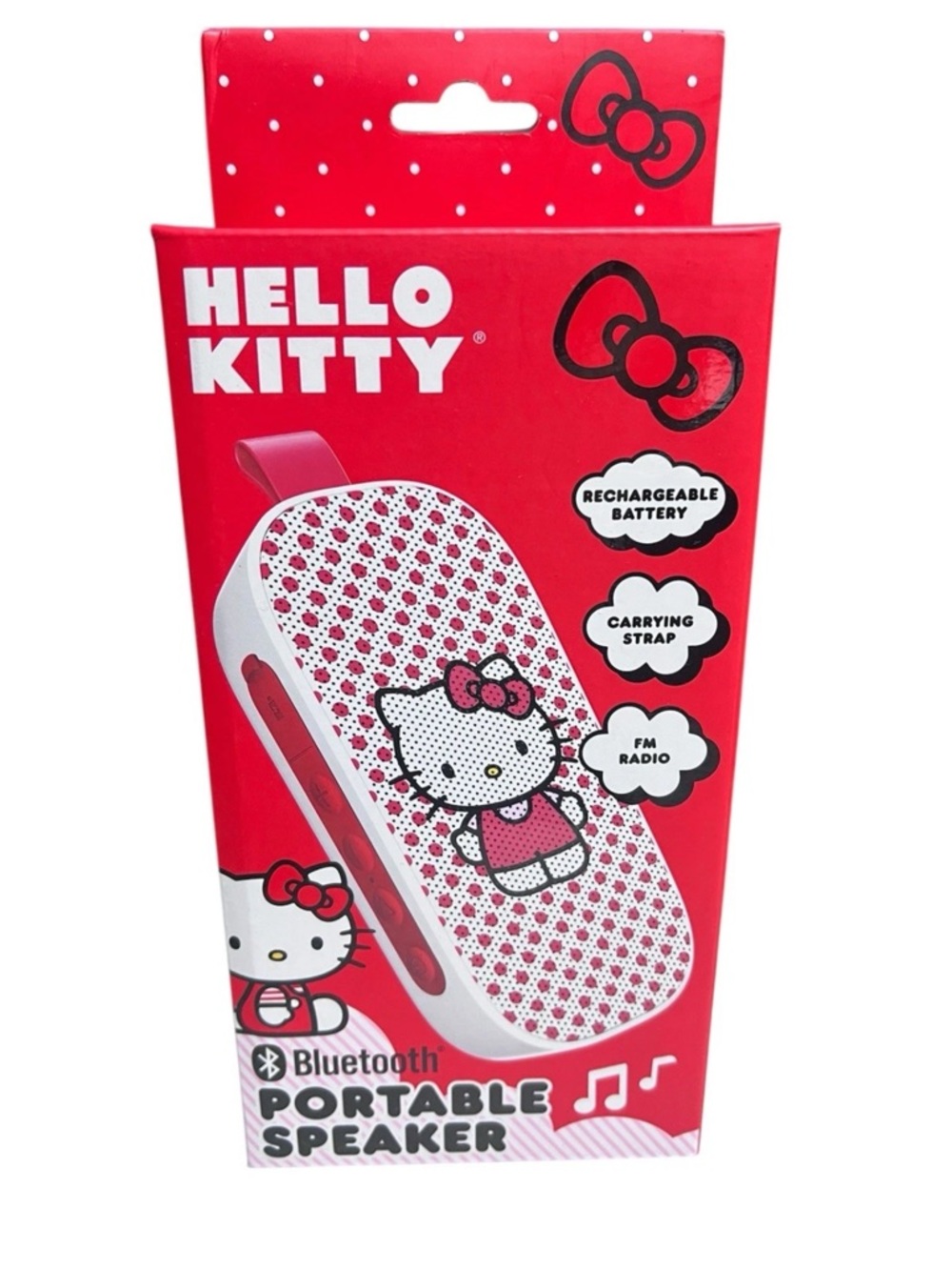 Hello Kitty Bluetooth Portable Speaker  Rechargeable Battery, Dynamic Audio new